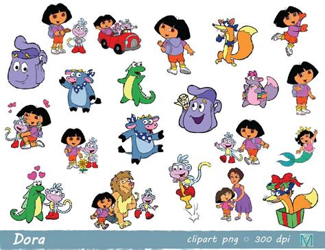 Dora The Explorer Clip Art Images Instant Download Digital Etsy