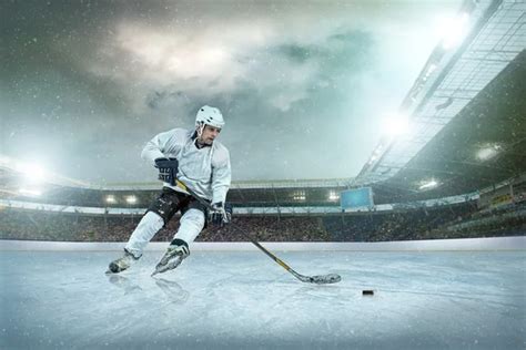 Ice Hockey Player On Ice Stock Photo By ©yuran78 54461539