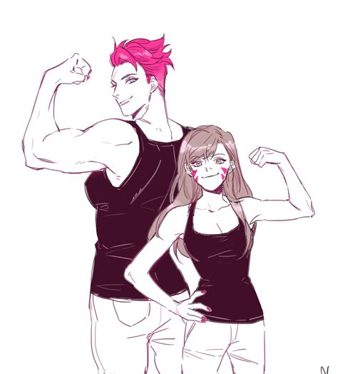 D Va And Zarya Overwatch And 1 More Drawn By Nessie Ni T Danbooru