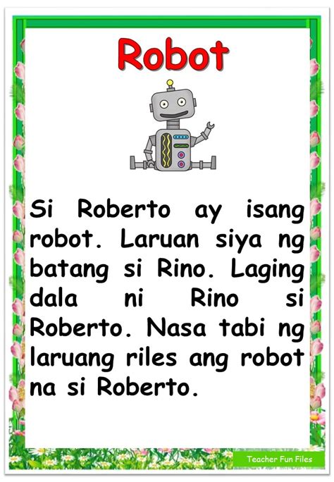 Teacher Fun Files Tagalog Reading Passages 4