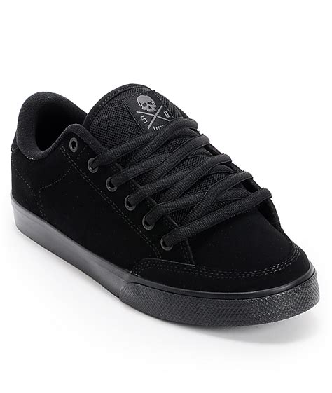Circa Lopez 50 Suede Black And Black Skate Shoes Zumiez