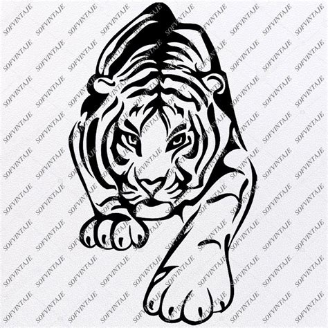 Tiger Files For Cricut Tiger Dxf Vector Tiger Svg Tiger Cut Files For