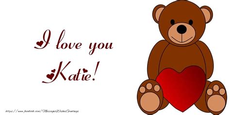 Katie Hearts Greetings Cards For Love For Katie