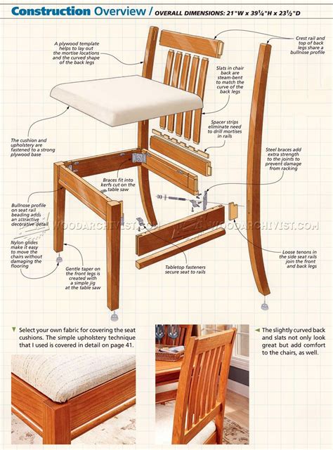 Dining Chair Plans • Woodarchivist