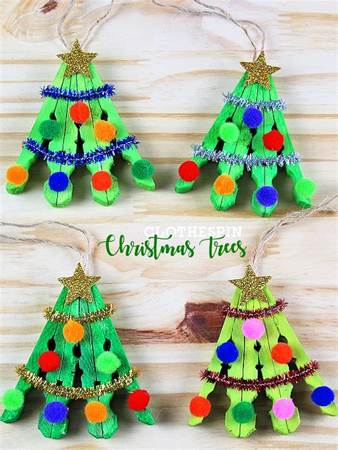 Clothespin Christmas Tree Craft Our Kid Things