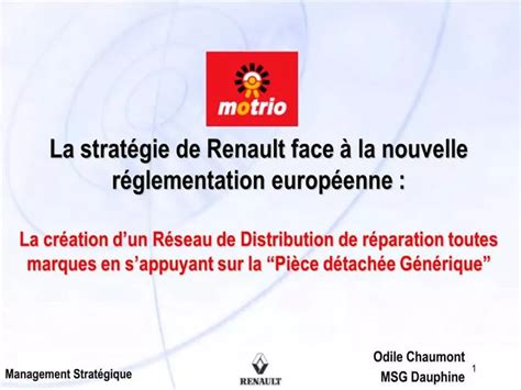 PPT La Strat Gie De Renault Face La Nouvelle R Glementation Europ