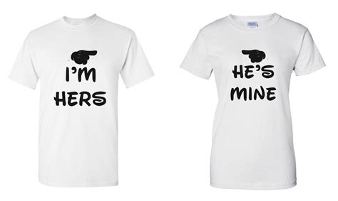 Im Hers And Hes Mine T Shirts Set Matching Couples Shirts Love Valentines Day Valentines