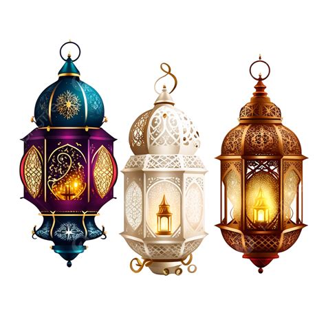 Ramadan Lanterns In Different Colors Colorful Ramadan Lanterns