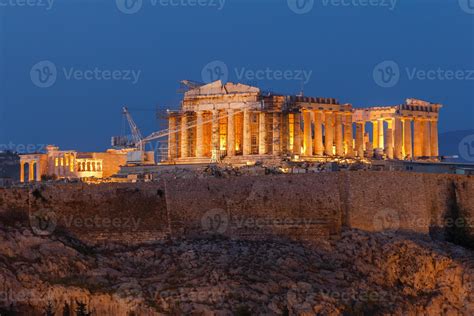 Parthenon Construction In Acropolis Hill 1414223 Stock Photo At Vecteezy