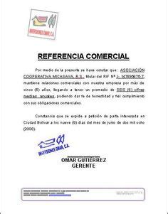 Carta de referencia Comercial FORMATOS Y MODELOS LEGALES アルファベット スペイン語