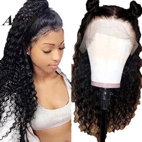 Xx Lace Front Human Hair Curly Wig Deep Part Wet And Wavy Pre