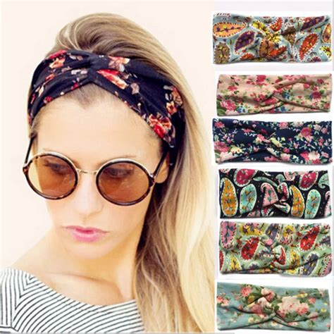 Fashion Retro Women Elastic Turban Twisted Knotted Headband Ethnic