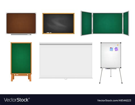School Boards Business Whiteboards Royalty Free Vector Image