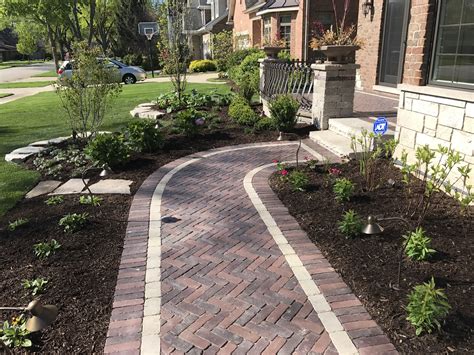 Brick Pavers Oak Brook Custom Front Door Walkway And Path