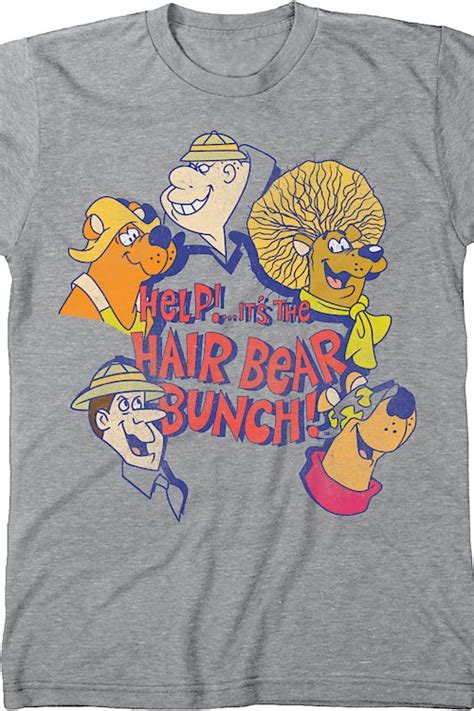 Hair Bear Bunch T Shirt Hanna Barbera Mens T Shirt