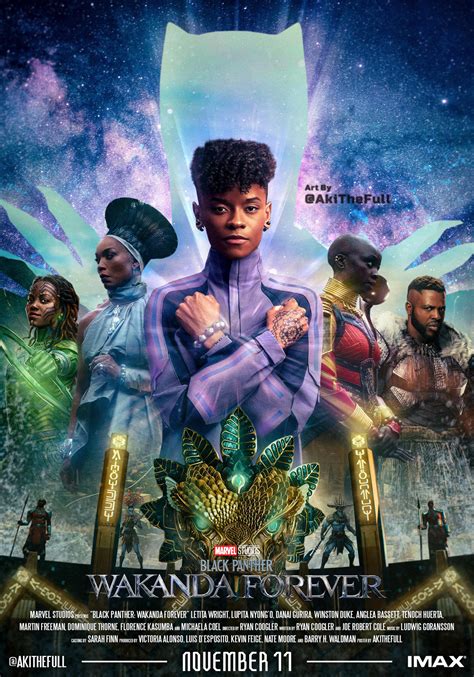 Black Panther Wakanda Forever Movie Release Poster By Akithefull On