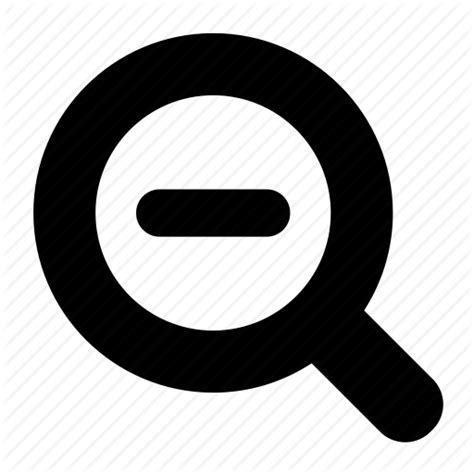 Vector logos for zoom in uniform sizes and layouts in the standard svg file format. Magnifier, out, zoom icon
