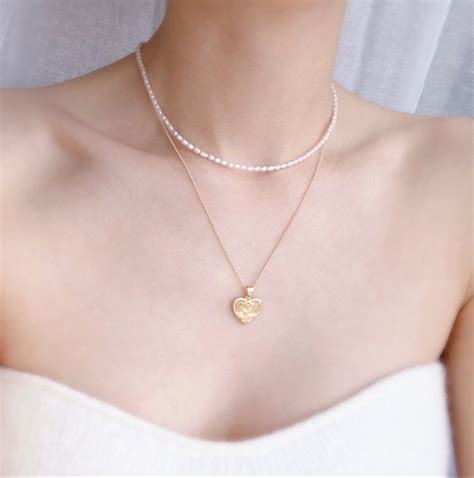 Gold Filled Freshwater Pearl Choker Necklace Dainty Pearl Etsy