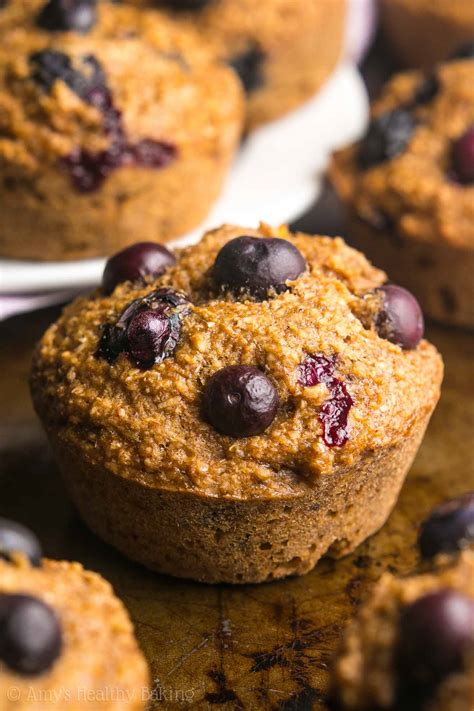 Blueberry Banana Bran Muffins Amys Healthy Baking