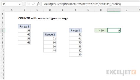 Countif With Non Contiguous Range Excel Formula Exceljet