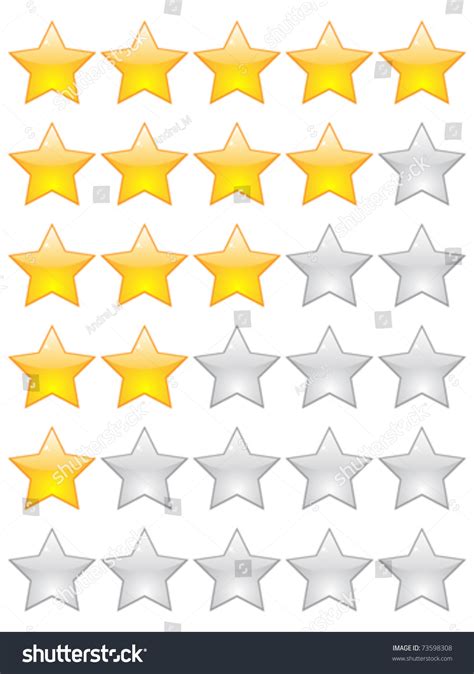 Rating Stars Stock Vector Illustration 73598308 Shutterstock