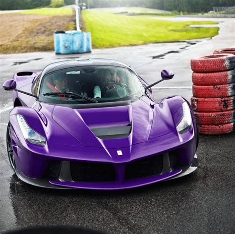 Ferrari Laferrari Painted In Rosso Corsa And Photoshopped In Purple