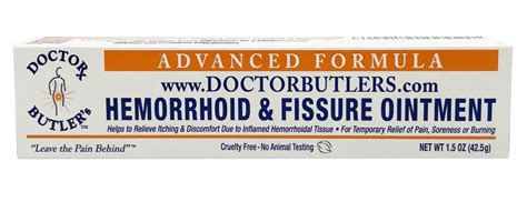 Hemorrhoid Cream With Lidocaine Advanced Formula Doctor Butlers
