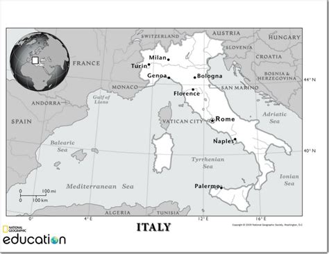 Mapa Físico Mudo De Italia Mapa De Ríos De Italia National Geographic