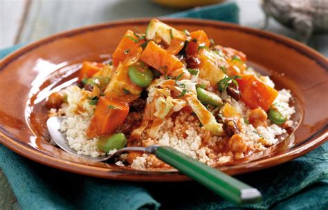 Although moroccan vegetable couscous is famously known to include at least 7 vegetables, this isn't a must or a necessity, actually more or fewer vegetables may be added in a particular version of couscous and this may vary between cities and what's in season. Couscous with seven vegetables - Healthy Food Guide