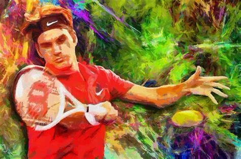 Roger Federer Digital Art By Rochvanh Fine Art America