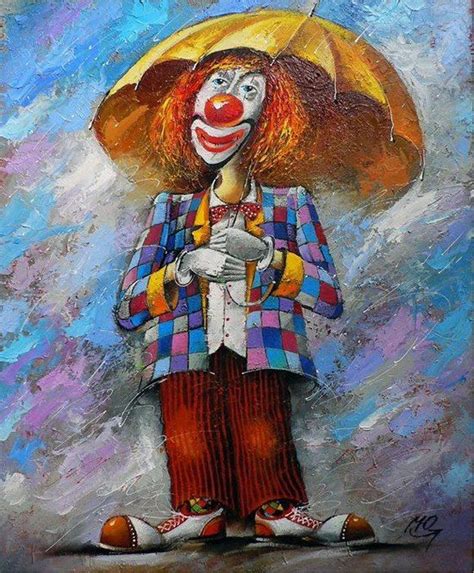 Yuri Matsik Clown Paintings Painting Art