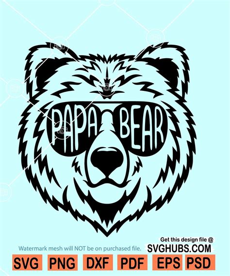 Bear Svg Cricut Papa Bear Svg File Cric Graphic By