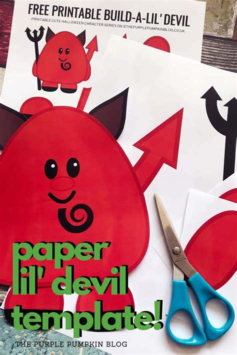 Build A Lil Devil Free Printable Halloween Paper Devil Template