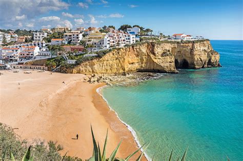 Portugal Strand Überfüllten Strand Lagos Algarve Portugal