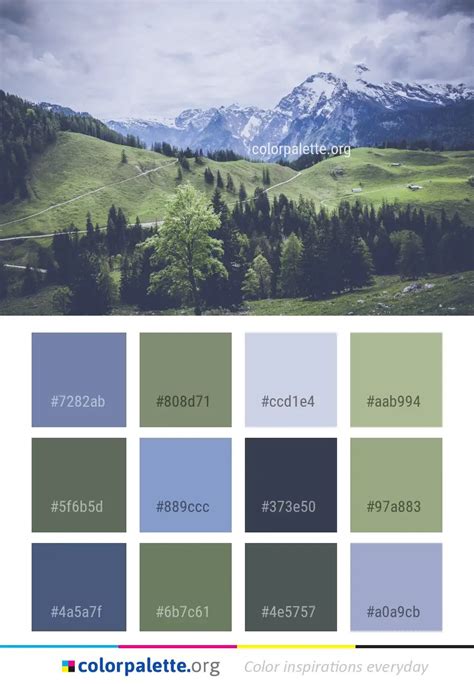 Mountainous Landforms Nature Mountain Color Palette Images