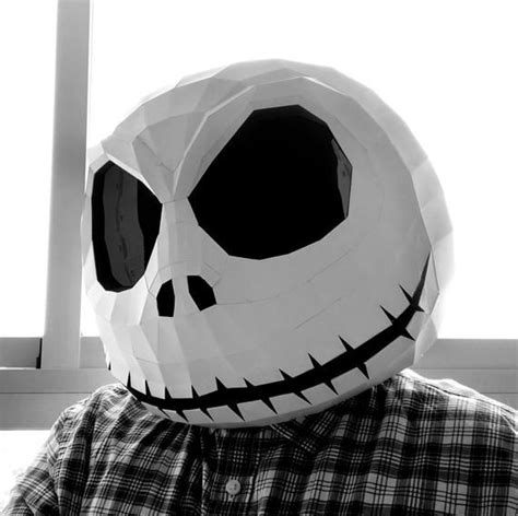 Jack Skellington Mask Halloween Masks Papercraft Etsy Jack