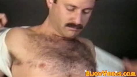Stud Vintage Male Strokes Hairy Big Cock Before Cumming Solo