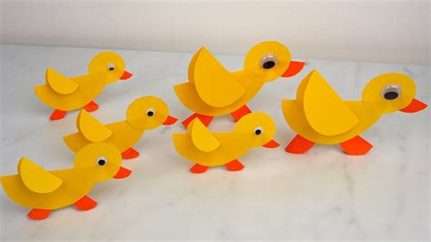 How To Make A Simple Paper Duck Easy Paper Craft Kids Craft Ideas
