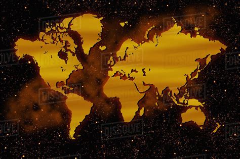 Unmarked Map Of World Stock Photo Dissolve