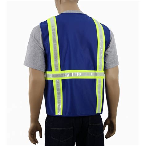 Construction workers, traffic flaggers, and other roadside workers should wear high visibility colors like orange and yellow/lime. Wholesale High Visibility Blue Safety Warning Vest - Buy ...