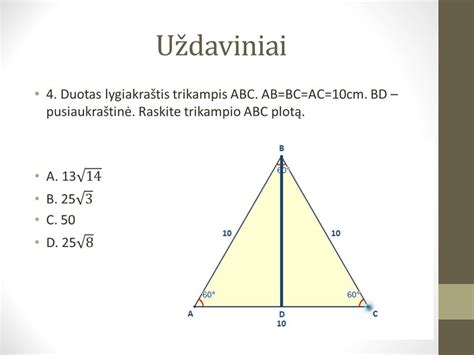 Trikampio Pusiaukampinės Ir Pusiaukraštinės Integruotas Matematikos