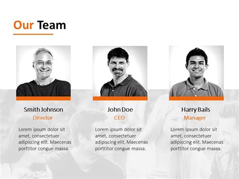 Use Team Powerpoint Template To Showcase Your Management Team