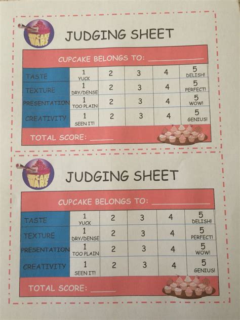Printable Decorating Contest Score Sheet Web Gives You All