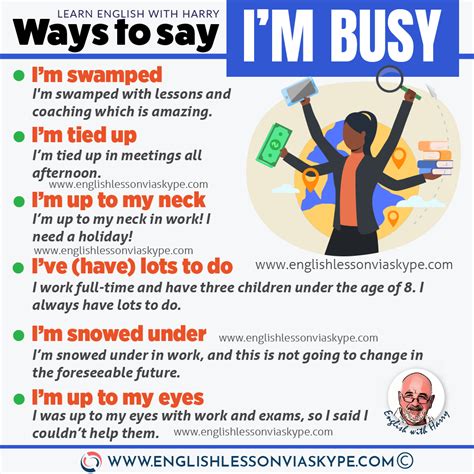 10 Ways To Say Im Busy In English Learn English With Harry 👴