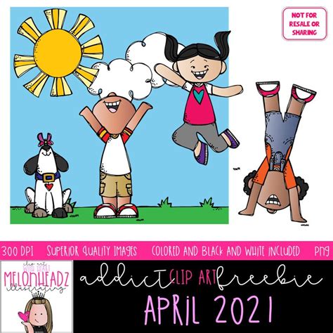 Melonheadz Addicts Clip Art April Set 2021 Mini Etsy