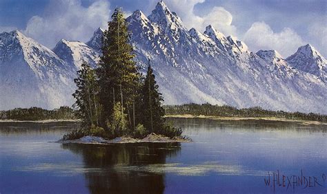 Bills Painting Of Mountain Island Canvas Photography Landscape