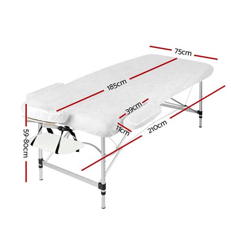 Zenses 3 Fold Portable Aluminium Massage Table White Ozdingo