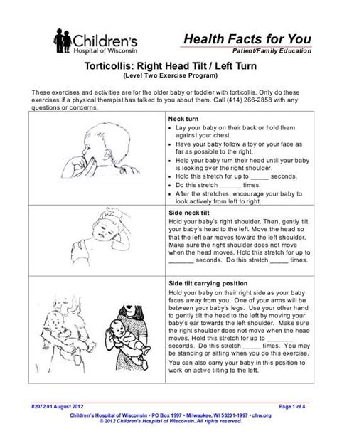 Torticollis Exercises For Adults Pdf