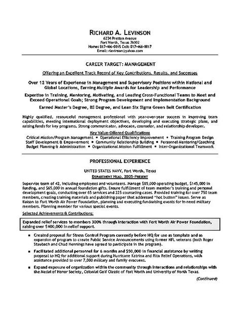 A detailed guide to resume formats. Department Manager Resume Example