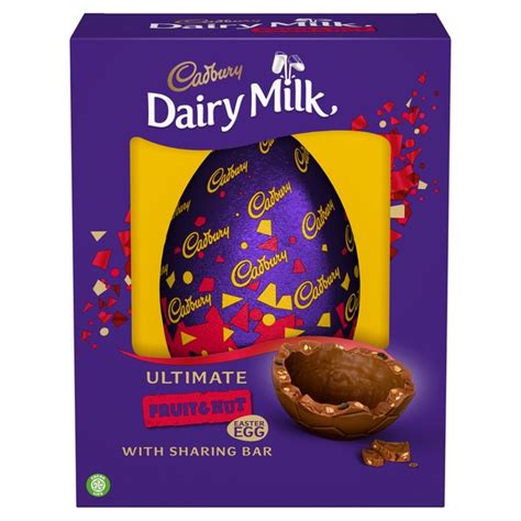 Made under licence from cadbury uk ltd. Morrisons: Cadbury Chocolate Fruit & Nut Easter Egg ...